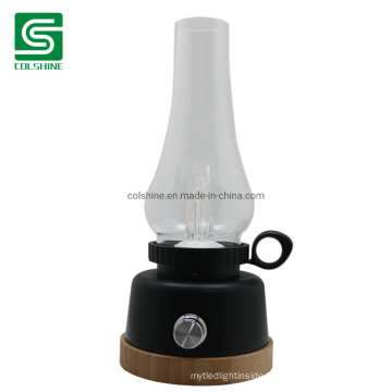 Colshine Bamboo LED Oil Lamp with Flame Light